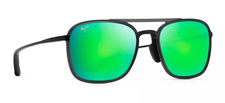 Maui Jim Keokea - Translucent Grey Frame with Green Mirror Lens - Plastic Lenses - 603429065874 - 1