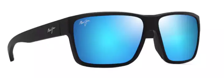 Maui Jim Uila Black Matte Blue Hawaii - Glass Lenses - 603429079604 - 1