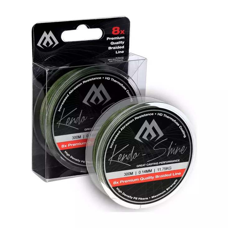 Mikado Kendo Shine 0,12mm 2100m Green - Braided Lines - 5900637050674 - 1