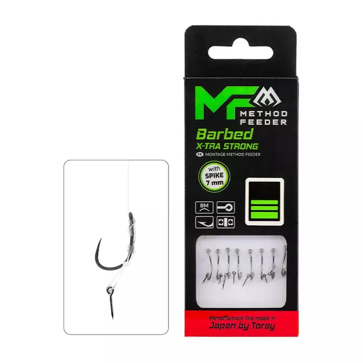 Mikado MF Rig X-Tra Strong Spike Barbed Mono 10cm - Ready Tied Hooks - 5900637161714 - 1