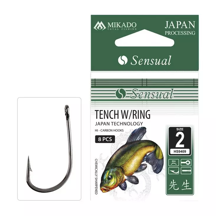 Mikado Sensual Tench with Ring #2 - Eyed & Spade End Hooks - 5900637711964 - 1