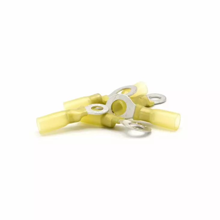 Oceanflex Heat Shrink Tubing ring terminal 4.0-6.0mm2 yellow 6.4mm 100 pcs - Cables and connectors - 7332467288664 - 1