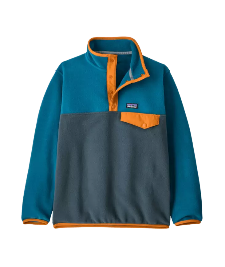 Patagonia Kids Lightweight Synch Snap-T Pullover Summit Blue - Fleece Shirts - 198077962014 - 1