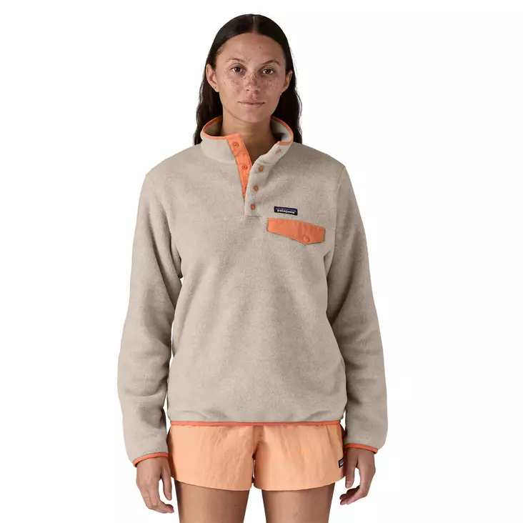 Patagonia Womens Lightweight Synchilla Fleece Pullover Oatmeal w