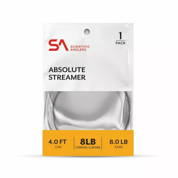 Scientific Anglers Absolute Streamer Leader 4' - Nylon Leaders - 840309134774 - 2