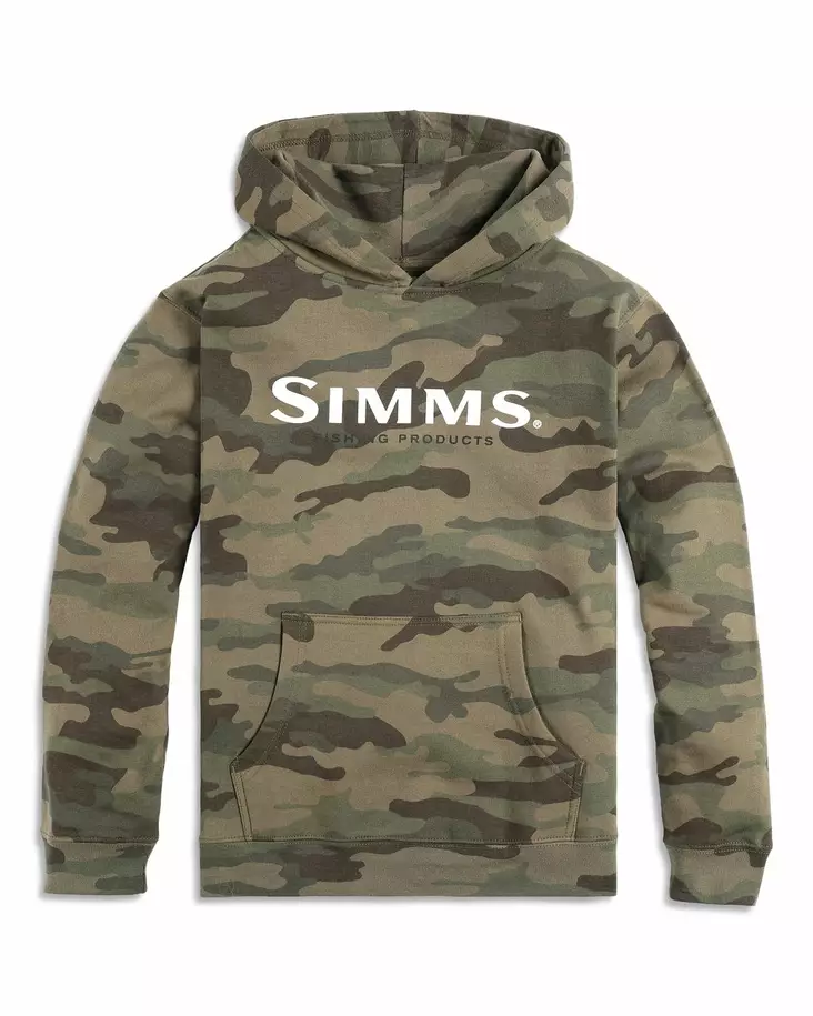 Simms Kid's Simms Logo Hoody Woodland Camo - Sweatshirts - 694264620144 - 1