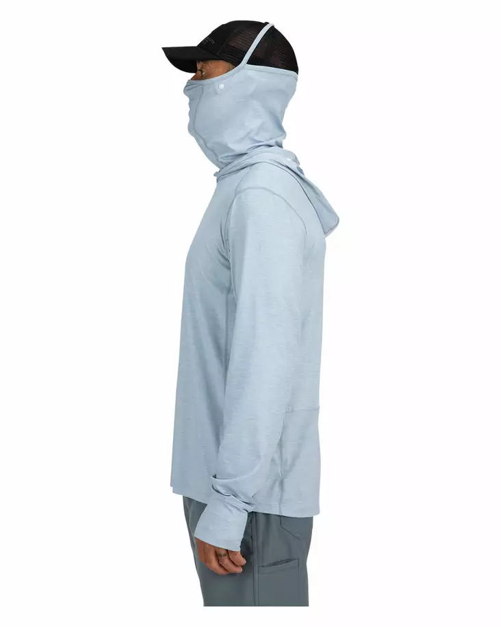 Simms SolarFlex Hoodie Pêche – Homme, Bleu Clair, Taille L, Léger, Respirant, Occasion