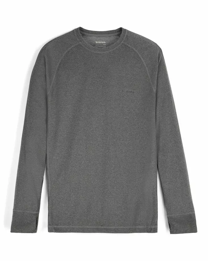 Simms Strata 160 Crew Dark Grey Heather - Under Layer Shirts - 694264698884 - 2