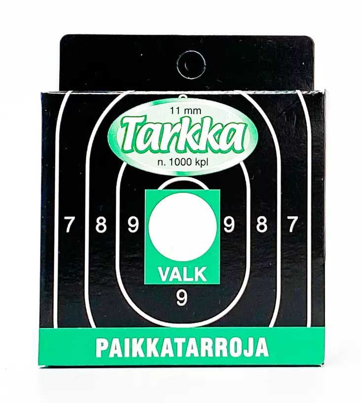 Tarkka Paikkatarra 11mm Valkoinen - Shooting Stickers - 6410362412054 - 1