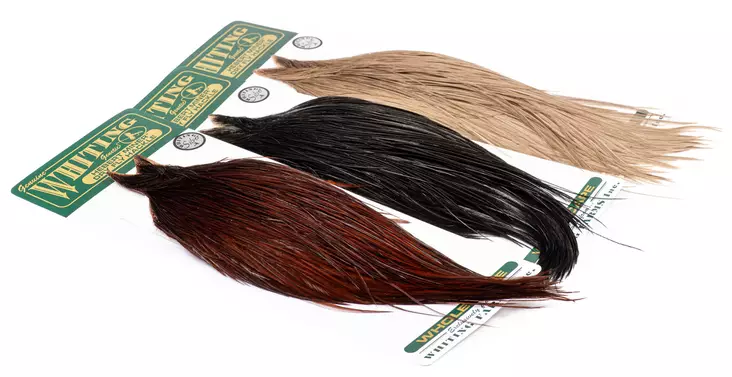 Whiting Hebert Miner Dry Fly Cape Silver Grade - Dry Fly Capes and Saddles - 40350100044 - 1