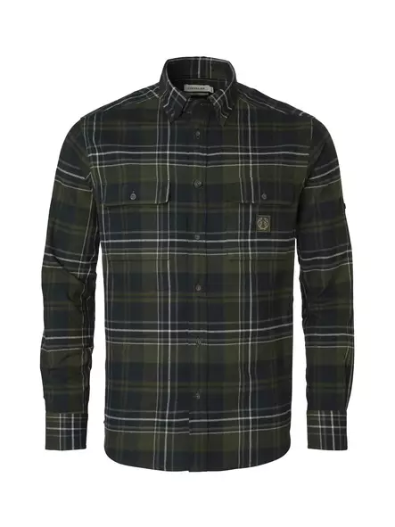 Chevalier Heron Flannel Shirt Men October Green Checked - Shirts - 808491167895 - 1