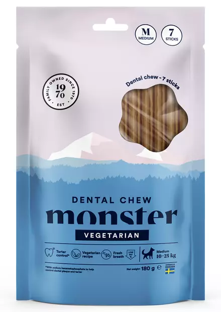 Monster Dog Dental Chew Vegan 7pcs - Dog's Chew Bones - 7350040126455 - 1