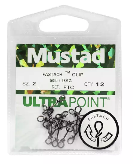 Mustad Fastach Clip #2 - Snaps and Swivels - 023534424135 - 2
