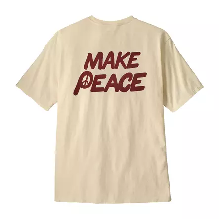 Patagonia Mens Balance Organic T-Shirt Peace Seeds: Undyed Natural - T-Shirts - 198077239185 - 1