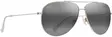 Maui Jim Hauoli XL - Shiny Light Gold Frame with Neutral Grey Lens - Plastic Lenses - 603429080075 - 1