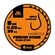 Mikado FB Rig MF14 Push Stop Barbless Mono 38cm - Ready Tied Hooks - 5900637119975 - 1