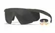 Wiley X Saber Advanced Grey & Clear & Light Rust OD Green - Shooting Glasses - 712316023535 - 1