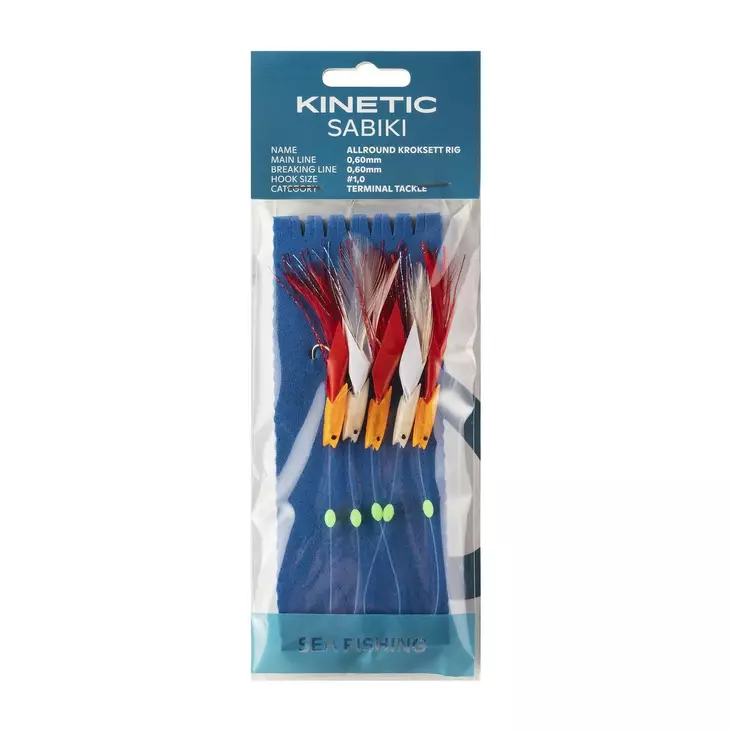 Kinetic Sabiki Allround Kroksett #1/0 - Sabiki & Mackerel Rigs - 5707549274255 - 1