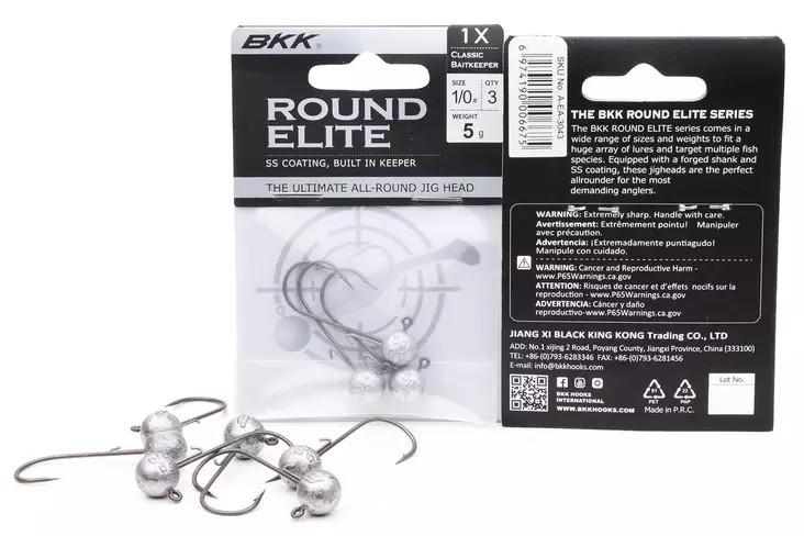 BKK Round Elite-Classic 10g 20pcs - Jig Heads - 6974190008815 - 1