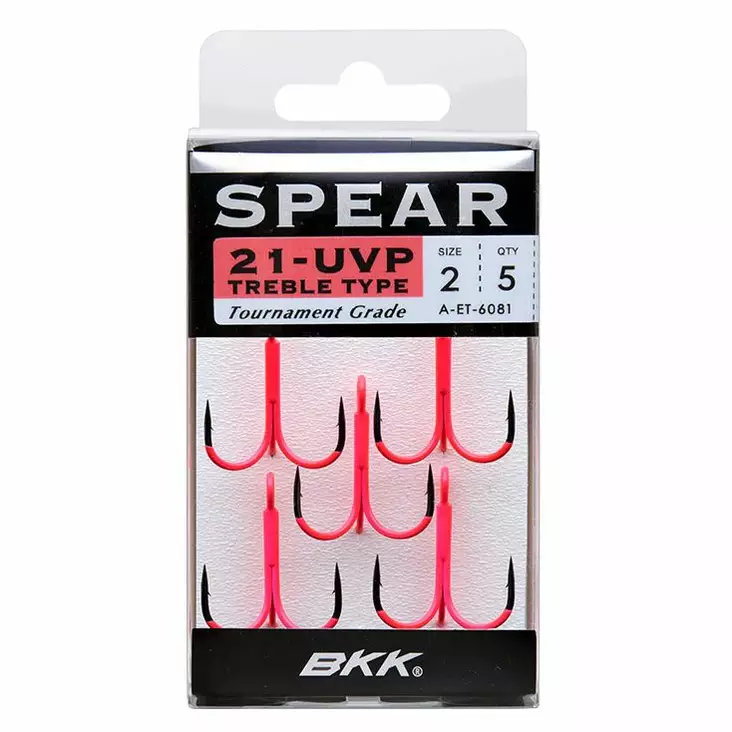 BKK Spear-21 UVP Treble 5pcs #1/0 - Hooks - 6941780959895 - 1