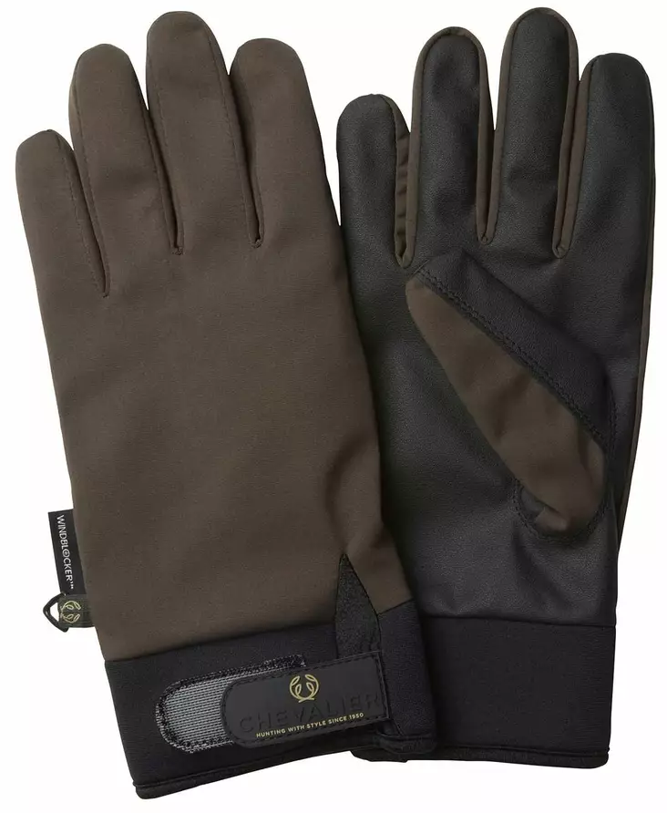 Chevalier Windblocker Warm Shooting Gloves Leather Brown - Hunter gloves - 808491139755 - 1