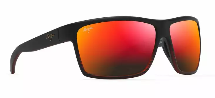 Maui Jim Alenuihaha - Brugundy Stripe with Hawaii Lava Lens - Glass Lenses - 603429067335 - 1