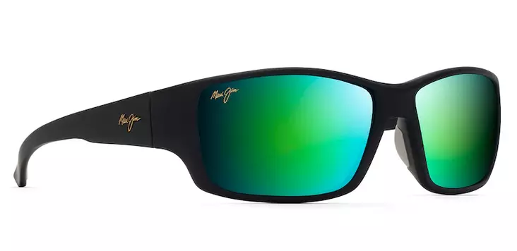 Maui Jim Local Kine - Black Frame with Green Mirror Lens - Glass Lenses - 603429055585 - 1