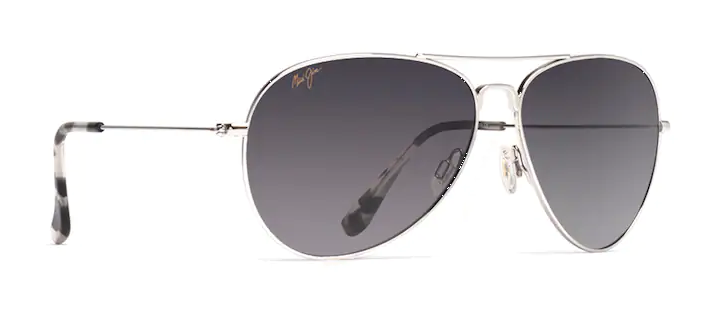 Maui Jim Mavericks - Silver Titanium Frame with Neutral Grey Lens - Plastic Lenses - 603429022105 - 1
