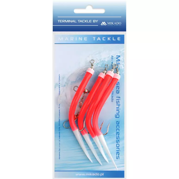 Mikado Gummi Makk Rig 4x2/0 Red - Bottom Fishing & Cod Rigs - 5900637138365 - 1