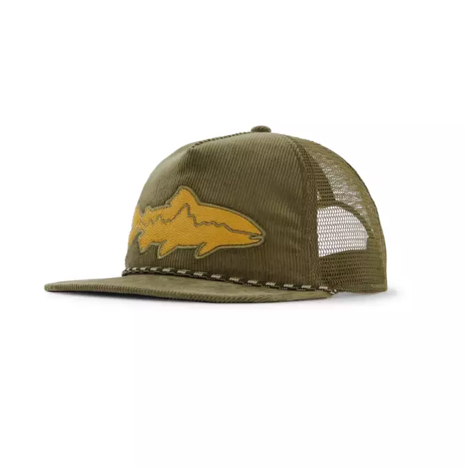 Patagonia Fly Catcher Hat Fitz Roy Trout w Tent Green - Truckers - 198077030515 - 1