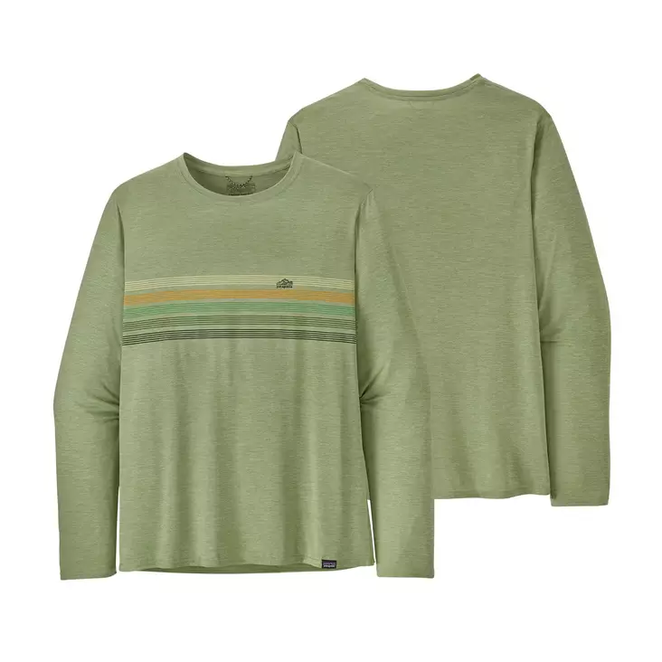 Patagonia M's L/S Cap Cool Daily Graphic Shirt Salvia Green X-Dye - Shirts - 195699401105 - 1