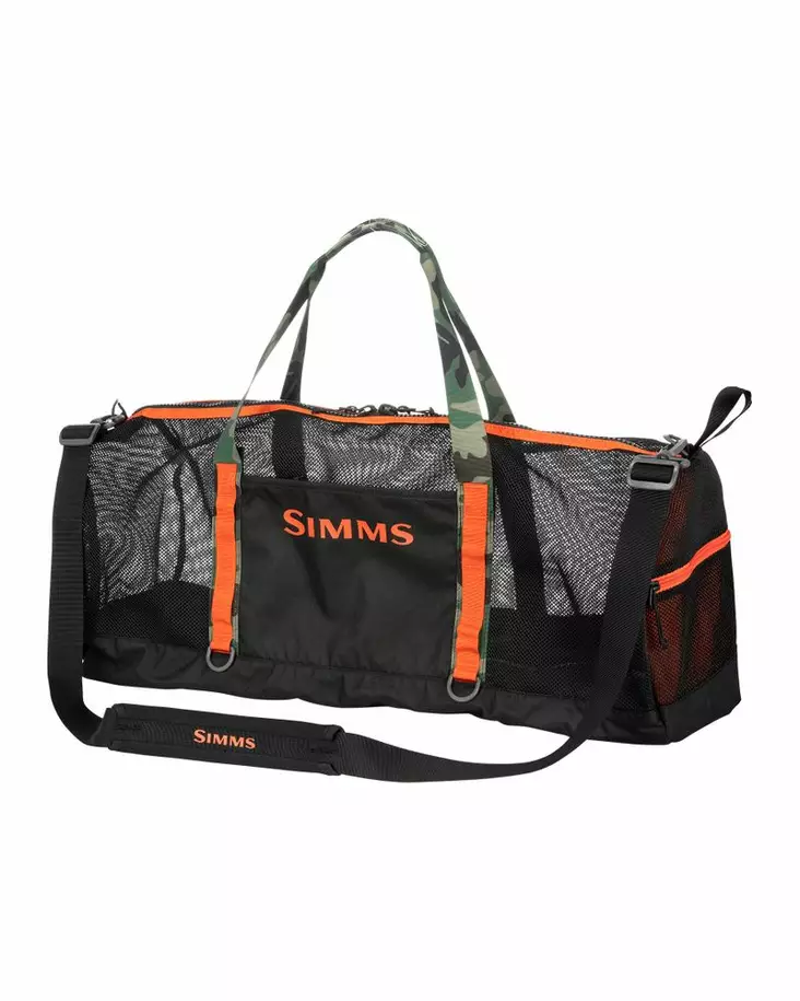 Simms Challenger Mesh Duffel - 60L Black - Gear Bags - 694264691045 - 2