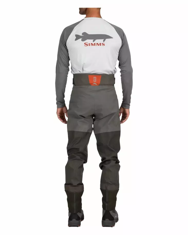 SIMMS ビブ ダークグレー フィッシングパンツ 大きいサイズ 3L Amazon