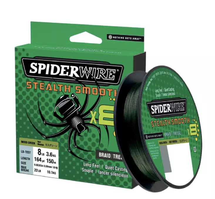 SpiderWire Stealth Smooth 8 Moss Green - Braided Lines - 022021663255 - 1