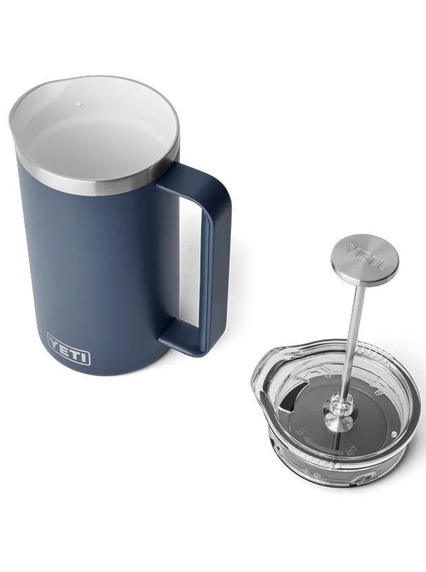 Yeti French Press 34oz Navy Coffee press with insulated bottle