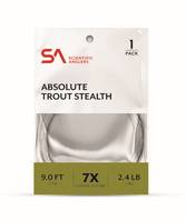 Scientific Anglers Absolute Trout Stealth Leader 9ft - Nylon Leaders - 840309134156 - 1