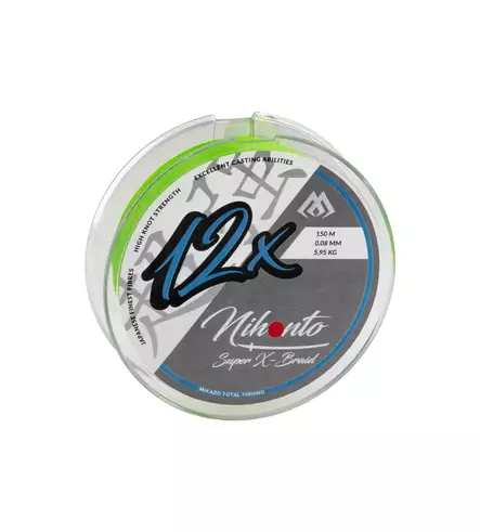 Mikado Nihonto Super-X 0,10mm 150m Yellow - Braided Lines - 5900637123026 - 2