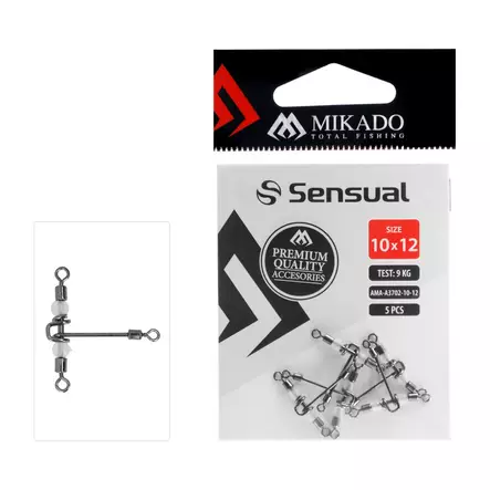 Mikado Roller Swivel Triple with T-Beads - Swivels & Quick Change Links - 5900637148456 - 1