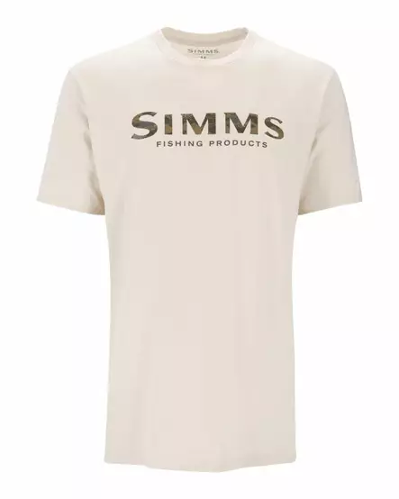 Simms Simms Shroud Fill Logo T-Shirt Natural - Men T-Shirts - 694264678626 - 2