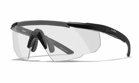 Wiley X Saber Advanced Grey & Clear - Matte Black - Shooting Glasses - 712316000116 - 2