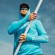 Grundens Tough Sun Hoodie Azure - Shirts - 0840316306836 - 3