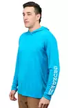Grundens Tough Sun Hoodie Azure - Shirts - 0840316306836 - 5