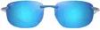 Maui Jim Hookipa Ultra - Metal Matte Blue Frame with Blue Hawaii Lens - Plastic Lenses - 603429081416 - 2