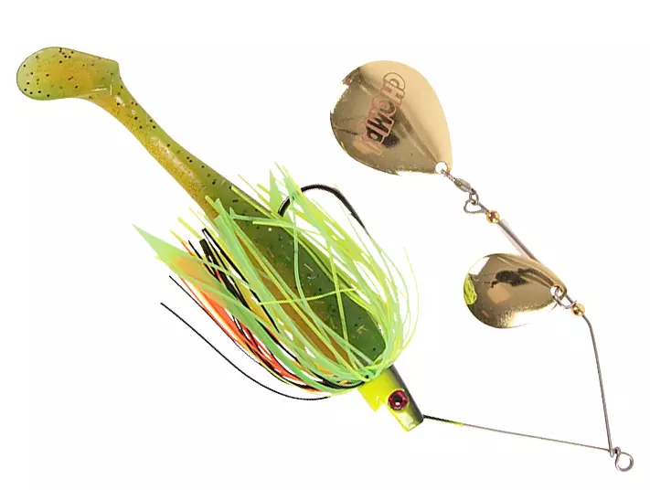 chopper fishing lure HANDING M1 Plopper with Double Blade - 3.1in 1/2oz style topwater bait with a rotating tail blade that churns through the surface creating a loud Zappu PD Chopper Dead Slow