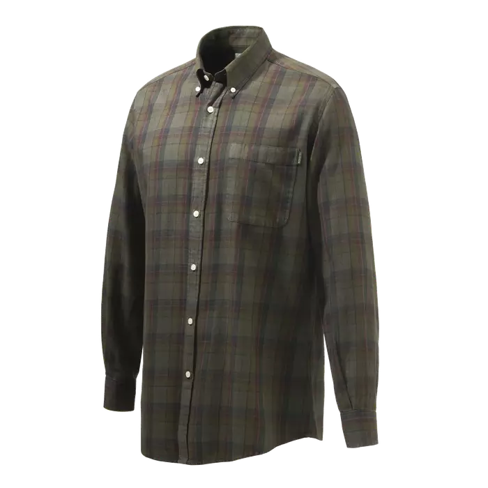 Beretta Wood Button Down Shirt Beige & Red Overd. Bark - Shirts - 8051832517206 - 1