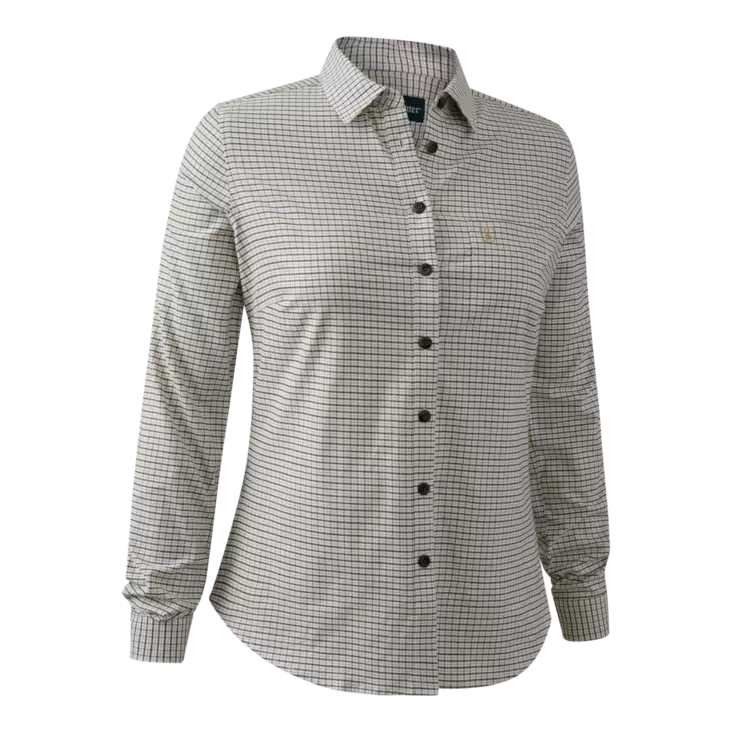 Deerhunter Lady Sara Shirt Green Check - Shirts - 5702827220986 - 1