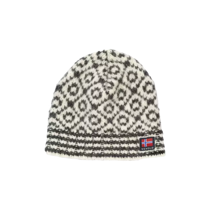 Devold Svalbard Wool Beanie Offwhite/anthracite - Beanies - 7028567702246 - 1