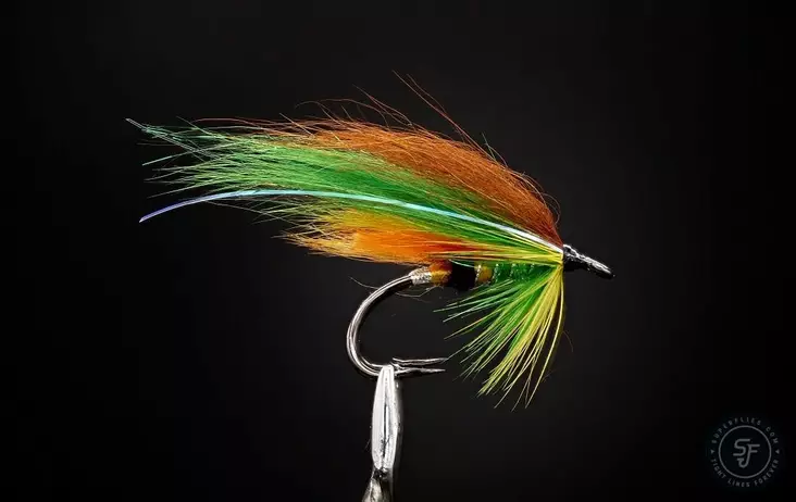 Green Highlander Salmon Fly - Double Hook Salmon Flies - 8859202532596 - 1