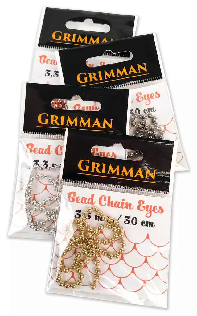 Grimman Bead Chain Eyes 3,3mm Metallic - Weighted Eyes - 11808016 - 1