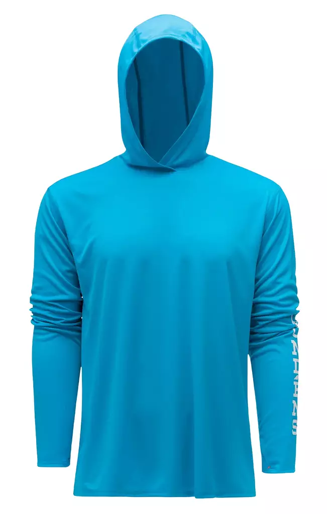 Grundens Tough Sun Hoodie Azure - Shirts - 0840316306836 - 1